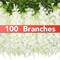 Wisteria Artificial Flowers Garland,10Pcs Total 60ft Silk Fake White Wisteria Flowers Hanging for Home Garden Wedding Arch Party Indoor Outdoor Decor